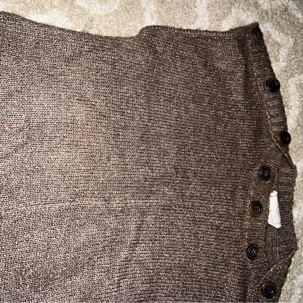 Kenji size S Brown Button-Detail Women's shirt